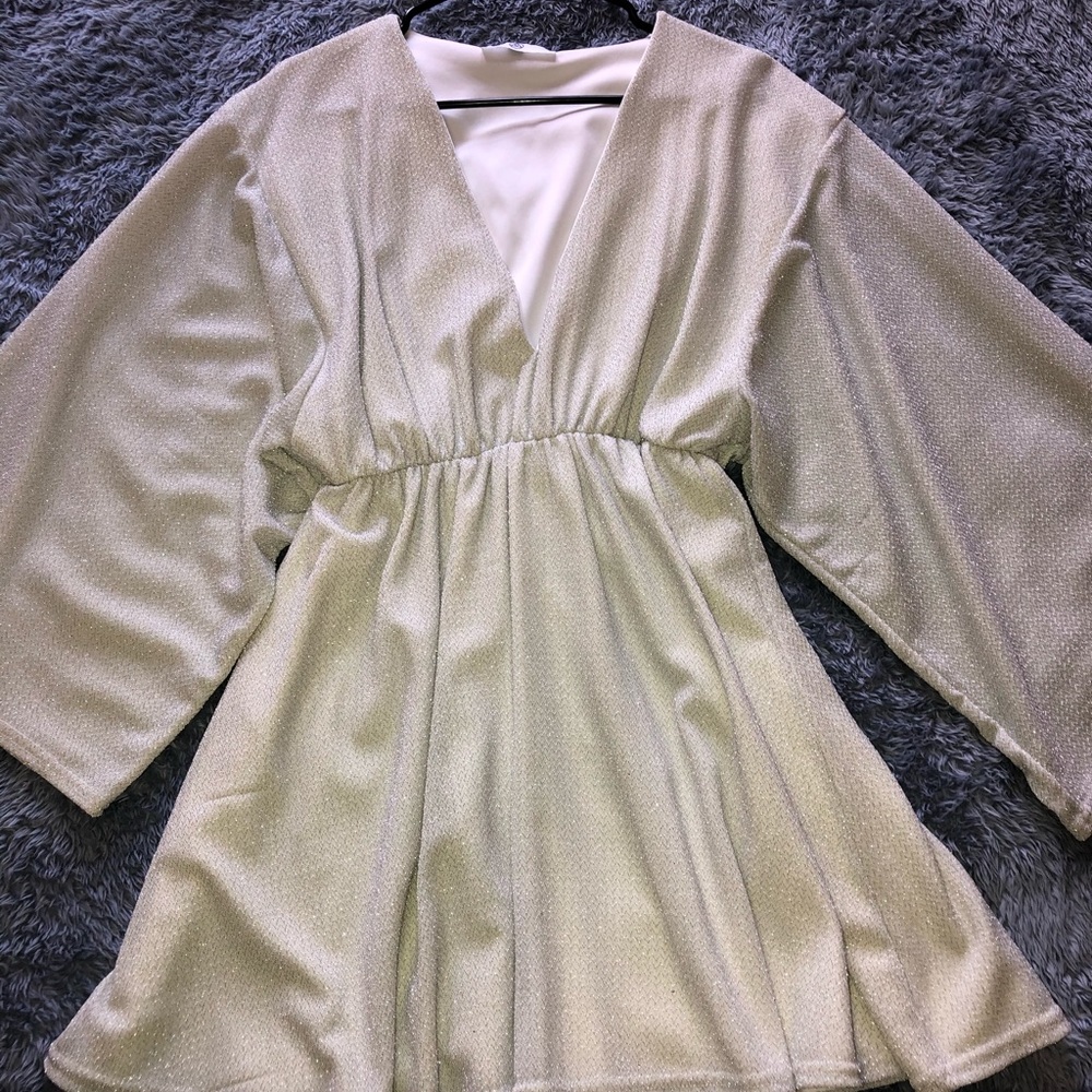 Off-White Glitter Dress